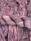 Twisted hank of Plum Dandy silk blend yarn by Red Door Fibers (tonal)